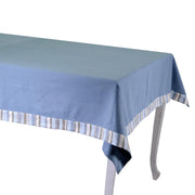 Nappe à rayures air force bleu bord cm5 fil teint cm140x240