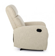 Fauteuil relax manuel tissu beige Iris