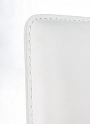 2x Tabouret style design simili cuir blanc