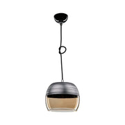 Lampe à suspension Punto ASZ0857 diffuseur en verre inversé noir
