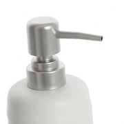 Elégant distributeur de savon de la série New York, blanc et raffiné.