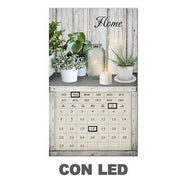 Panneau led avec calendrier blanc rectangulaire cm30x50x1,8
