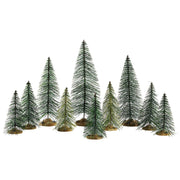 Ensemble de 10 sapins à aiguilles Lemax - Pour village de Noël