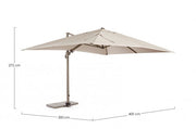 Parasol Saragozza en aluminium 3x4 cm