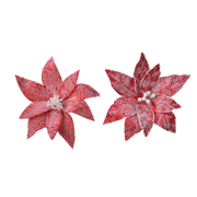 Assortiment de fleurs de Noël enneigées Ø29 cm