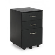Commode de bureau en MDF avec trois tiroirs Noir NADIR 40x44x h65 cm