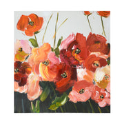 Tableau peinture fleurs cm80x80x4