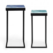 Ensemble de tables basses modernes meubles industriels 2 pcs