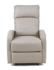 Fauteuil inclinable manuel Iris en similicuir gris tourterelle