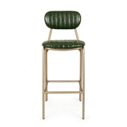 Tabouret de bar vintage Addy vert foncé 41x51x100h cm