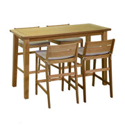 Tabouret en bois avec coussins de jardin cm 44 x 53 xh 64-85