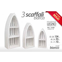 Ensemble de bateaux d'étagère blanc set PC 3 maison de meubles de meubles pub