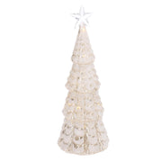 Arbre led en verre avec étoile blanche cm ø9,5h26