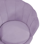 Fauteuil en velours tulipe violet cm73x72h77