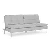 Canapé convertible 3 places Leon gris clair en tissu L190 cm