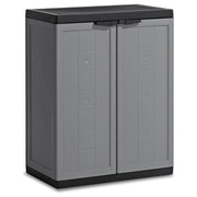 Armoire basse gris noir 68x39x85h cm. Gai