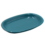 Assiette ovale turquoise romeo cm36x25h4
