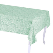 Nappe rectangulaire flore jacquard vert sauge cm140x240