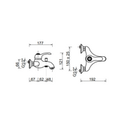 Robinet chromé pour baignoire - Bologna
