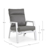 2x Fauteuil Recl C-C Kledi Blanc Jx11