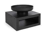 Brasero avec support bois noir Mobilier de jardin Efesto