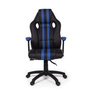 Fauteuil de bureau avec accoudoirs Spider en similicuir bleu