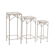 Poteau métallique jessica brosse blanche 1-3 carré cm30x30h73 haut