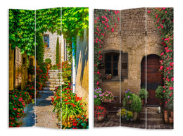 Paravent imprimé à 3 panneaux avec motif floral 120,6x2,5xh180,6x2,5xh180