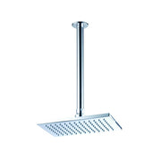 Pomme de douche au plafond au fini chrome