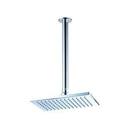 Pommeau de douche au plafond finition chromée