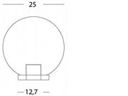 Lampe d'extérieur en thermoplastique avec sphère opale Ø 25cm noir