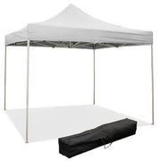 Gazébo pliant blanc 3 x 3 blanc recouvert de PVC imperméable