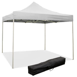 Gazébo pliant blanc 3 x 3 blanc recouvert de PVC imperméable