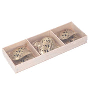 Lot de 6 décorations en métal doré cm22x8h2,5