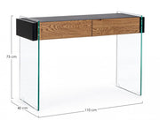 Console 2C Ligne Bois Nero110X40