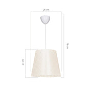 Suspension Conic ASZ0778 en tissu beige