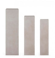 Set de 3 colonnes carrées, gris tourterelle Salon de jardin Melange