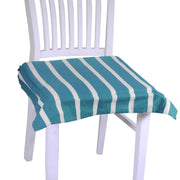 Coussin pop rayé bleu pétrole carré cm40x40h4