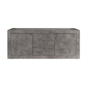Buffet 2 portes et 3 tiroirs Ocean beton gris 210x45xh.85 cm