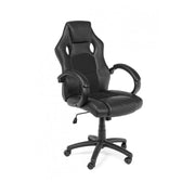 Fauteuil de bureau avec bracelets Racing en simili cuir noir