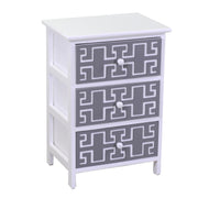 Commode Gianna blanc gris 3 tiroirs cm40x29h58