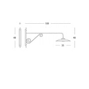 Long Applique grande ligne de graphite antique