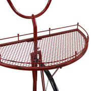 Etagère design métal vélo rouge 64 x 33-38 x h81 cm