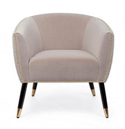 Fauteuil rembourré de style atmosphère beige