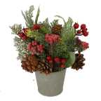 Plante artificielle en plastique rouge cm18x18h28