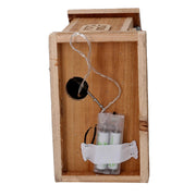 Maison en bois avec led naturel cm19x12h30,7