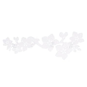 Cintre en métal 4 places fleurs blanches cm60x20,5x4