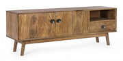 Meuble TV 2 portes-1 tiroir en bois de style vintage