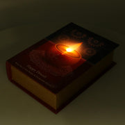 Boîte à livres en similicuir avec led rectangulaire cm29x20h8