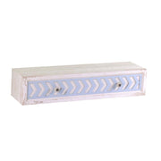 Étagère en bois de Chypre avec tiroir shabby 21 x 80 xh 16,5 cm